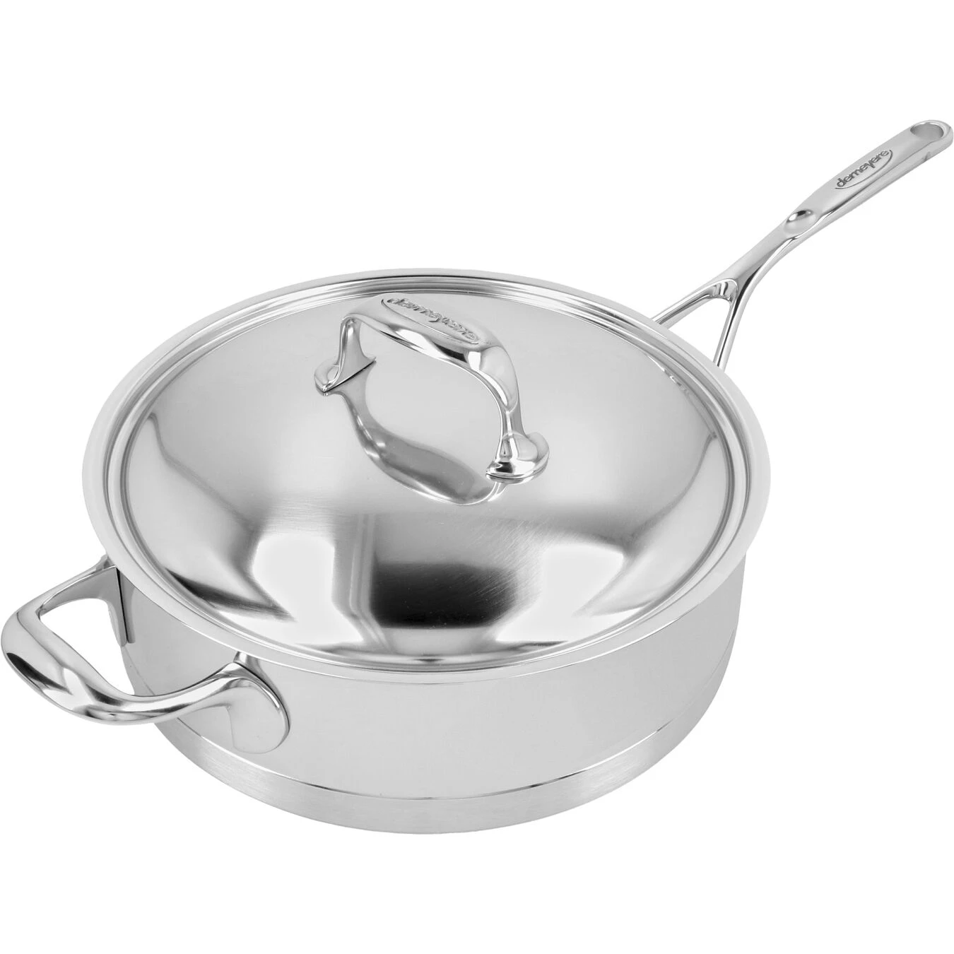 Demeyere 28 Cm Round 18/10 Stainless Steel Saute Pan With Lid Silver 4 Demeyere 28 Cm Round 18/10 Stainless Steel Saute Pan With Lid Silver - Image 2