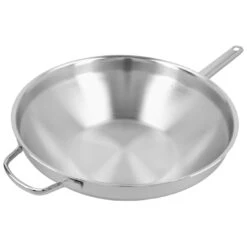 Demeyere 32 Cm 18/10 Stainless Steel Wok Flat Bottom -Demeyere Shop 000023208