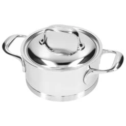 Demeyere 16 Cm 18/10 Stainless Steel Stew Pot With Lid Silver 12 Demeyere 16 Cm 18/10 Stainless Steel Stew Pot With Lid Silver -Demeyere Shop 000023909