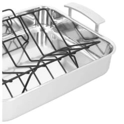 Demeyere 39 X 33 Cm 18/10 Stainless Steel Roaster + Grid -Demeyere Shop 000024001
