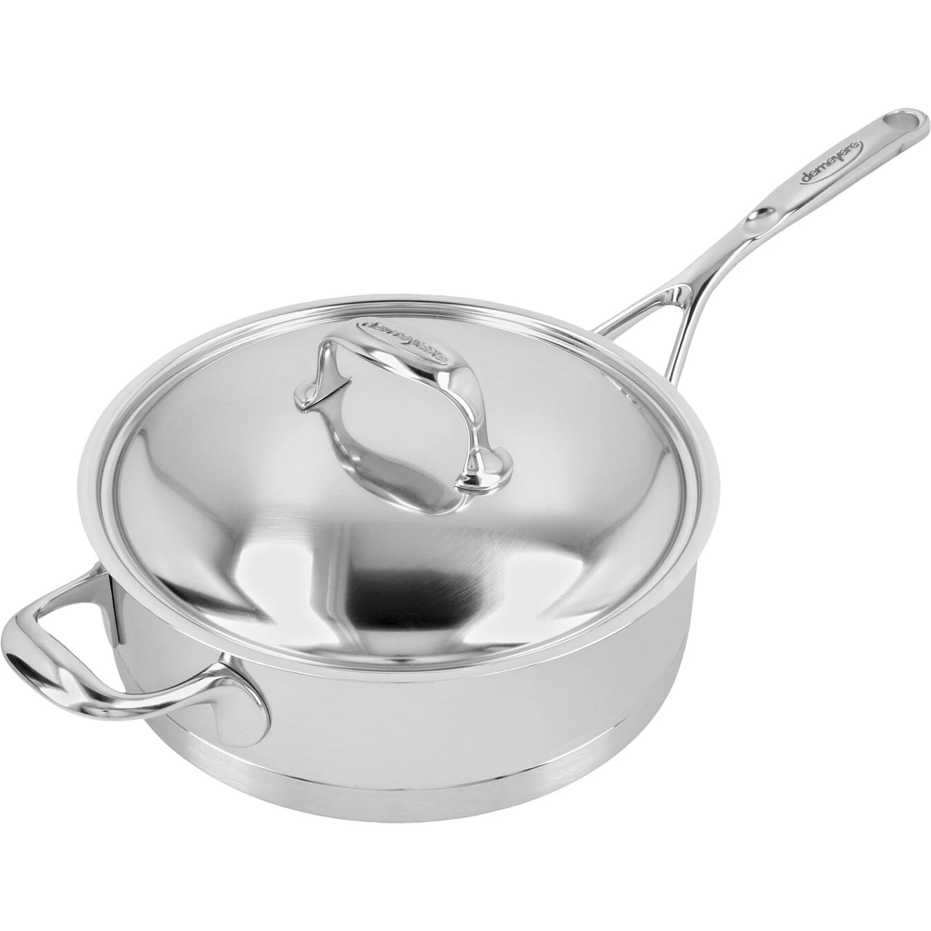 Demeyere 24 Cm Round 18/10 Stainless Steel Saute Pan With Lid Silver 5 Demeyere 24 Cm Round 18/10 Stainless Steel Saute Pan With Lid Silver - Image 3