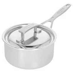 DEMEYERE Industry 5 1.5 L 18/10 Stainless Steel Round Sauce Pan With Lid, Silver -Demeyere Shop 16648156 2
