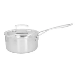 DEMEYERE Industry 5 2.2 L 18/10 Stainless Steel Round Sauce Pan With Lid, Silver