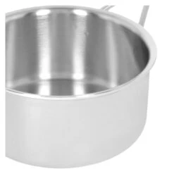 DEMEYERE Industry 5 2.2 L 18/10 Stainless Steel Round Sauce Pan With Lid, Silver -Demeyere Shop 16649759 4