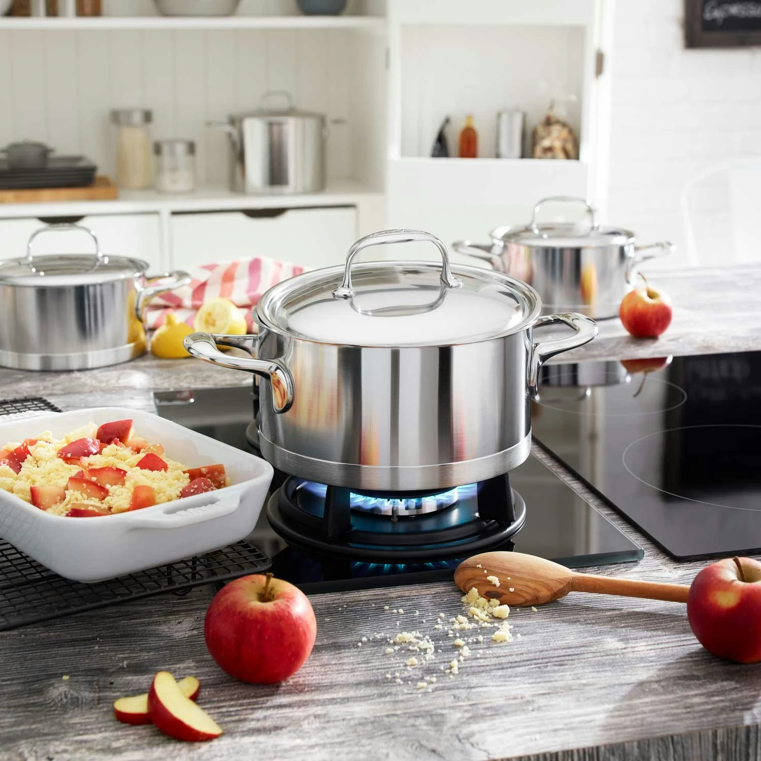 Demeyere Atlantis Pot With Steel Lid, 24cm 4 Demeyere Atlantis Pot With Steel Lid, 24cm - Image 2