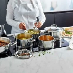 Demeyere Atlantis Pot With Steel Lid, 28 Cm -Demeyere Shop demeyere atlantis pot with steel lid 28 cm 3